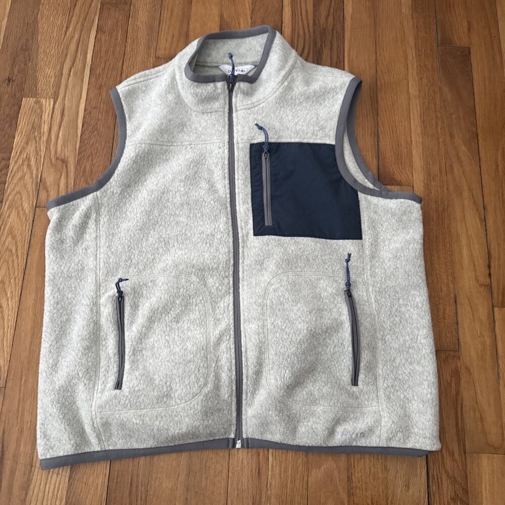 Orvis Fleece Vest Men's Full Zip Size XL